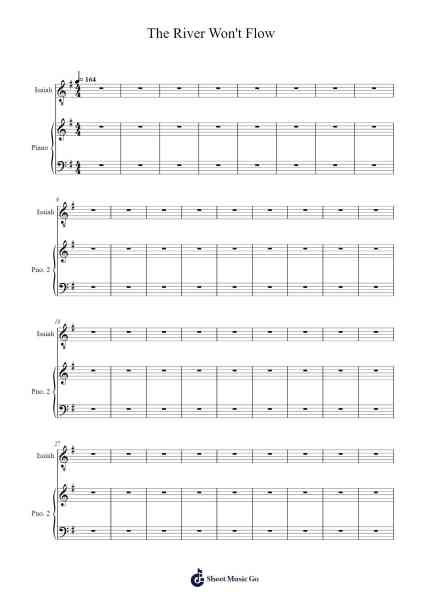 The River Won't Flow Sheet Music by Jason Robert Brown-Arr.Chilflower