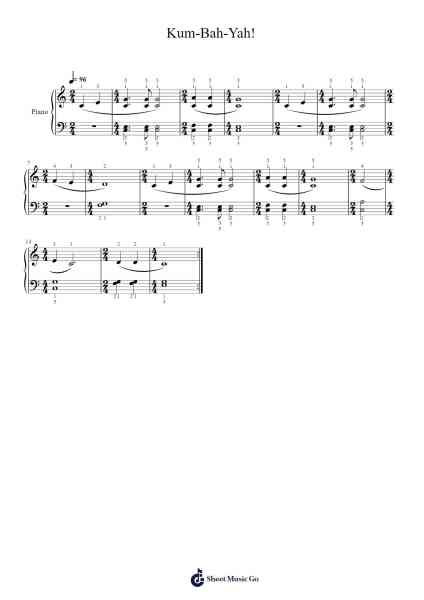 Kum-Bah-Yah! Sheet Music by Tommie N. Carter, Jr.-Arr.Pulborg Ridean