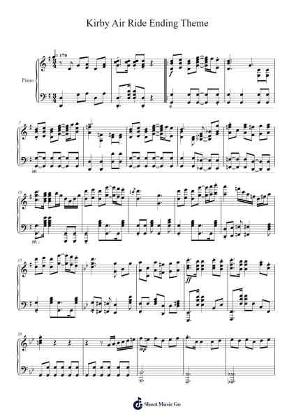 Kirby Air Ride Ending Theme Sheet Music by Pornest Odeah-Arr.Wayhume Dwightrey