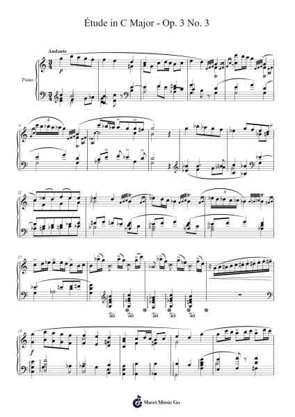 Études after Paganini Caprices, Op. 3 No. 3 in C Major Sheet Music by Robert Schumann-Arr.Shawstuart Bergwar