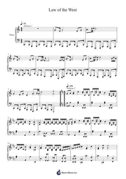 Law of the West Sheet Music by Ed Bogas-Arr.Blairharte Titess