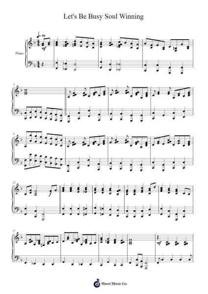 Let's Be Busy Soul Winning Sheet Music by -Arr.Yuledon