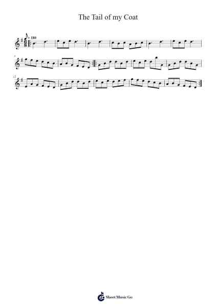 The Tail of my Coat Sheet Music by -Arr.Abraham Byjones