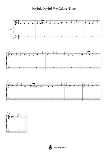 Joyful, Joyful We Adore Thee Sheet Music by GOD-Arr.Evejob