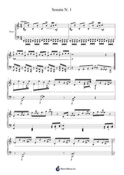 Sonata N. 1 Sheet Music by Rodrigo Damasceno-Arr.Beague Kinglor