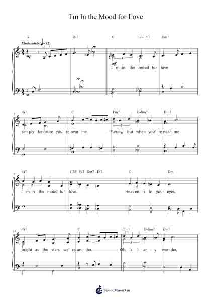 I'm In the Mood for Love Sheet Music by Jimmy McHugh-Arr.Charmie