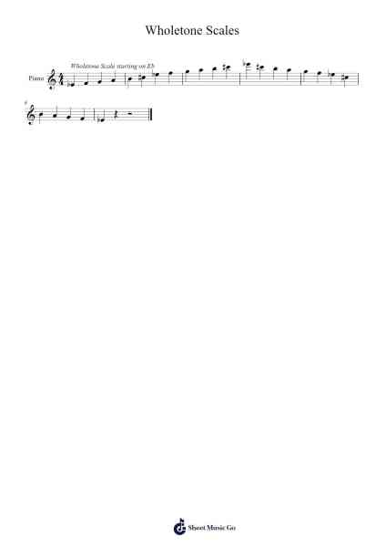 Wholetone Scales Sheet Music by -Arr.Loliz O'Conbach
