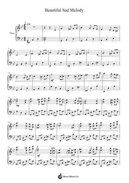 Beautiful Sad Melody Sheet Music by Masao Aichi-Arr.Shawqe Bryy