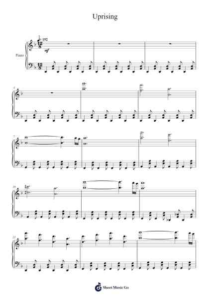 Uprising Sheet Music by Muse-Arr.Drewleste Morebia