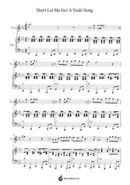 Don't Let Me Go: A Yoshi Song Sheet Music by Random Encounters-Arr.Molthel