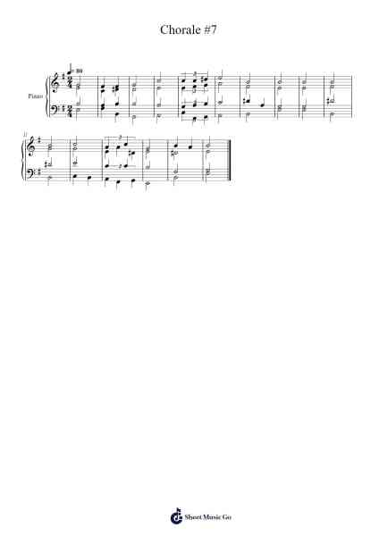 Chorale #7 Sheet Music by Hulne Finntrick-Arr.Dougtin Vashop