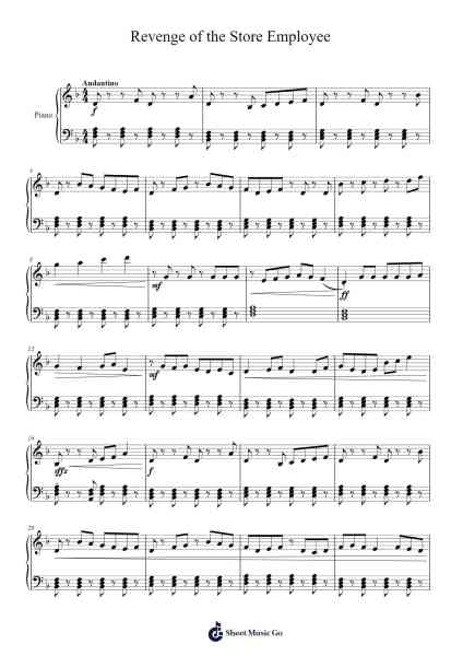 Revenge of the Store Employee Sheet Music by Grady Chemerys-Arr.Tutlyn Bradpeare