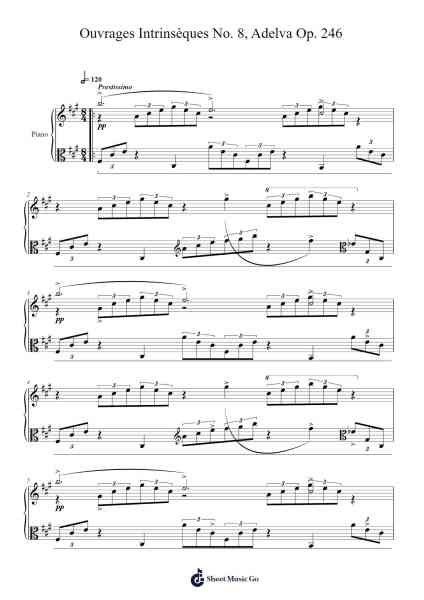 Ouvrages Intrinsèques No. 8, Adelva Op. 246 Sheet Music by Manlass-Arr.Hazbrowne