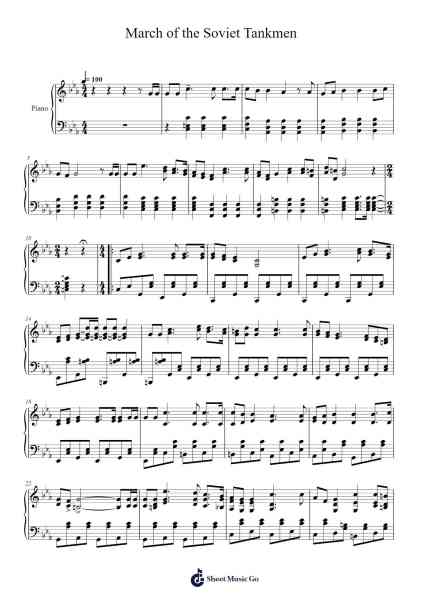 March of the Soviet Tankmen Sheet Music by Graydra-Arr.Huxdia