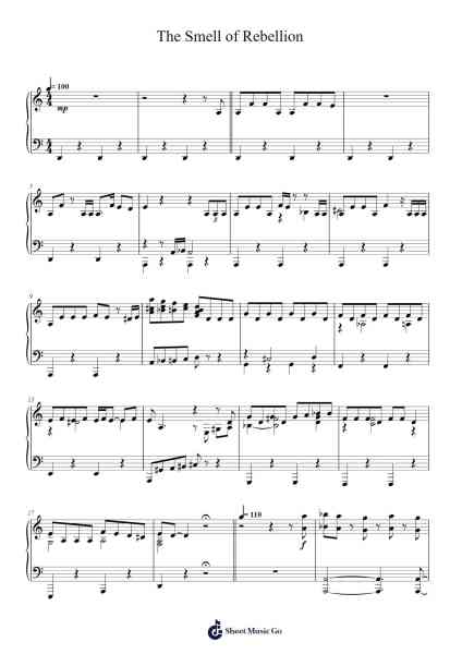 The Smell of Rebellion Sheet Music by Tim Minchin-Arr.Gorliz