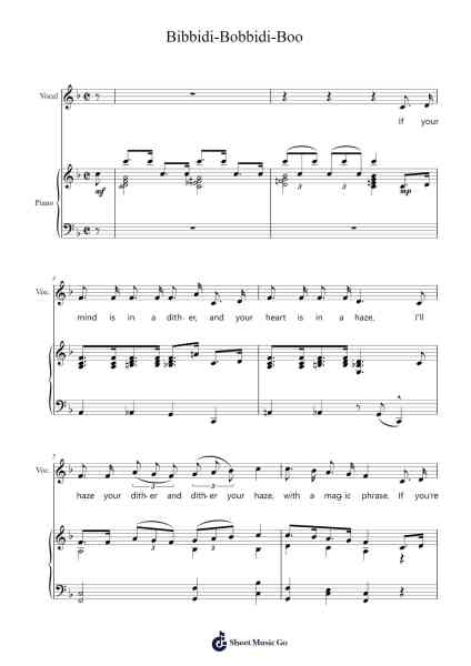 Bibbidi-Bobbidi-Boo (The Magic Song) Sheet Music by Mac David/Al Hofman/Jerry Livingston-Arr.Bridmay