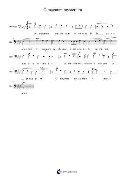 O Magnum Mysterium Sheet Music by Morten Lauridsen-Arr.Latbel Conler