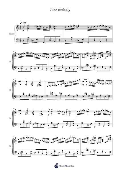 Jazz melody Sheet Music by Giovanni Leto-Arr.Trollfax