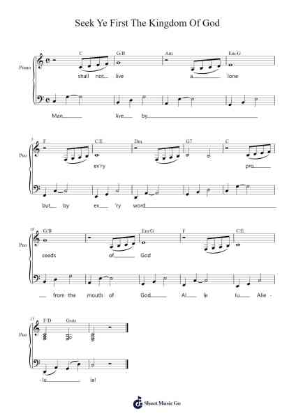 Seek Ye First The Kingdom Of God Sheet Music by Karen Lafferty-Arr.Wyann Ianli