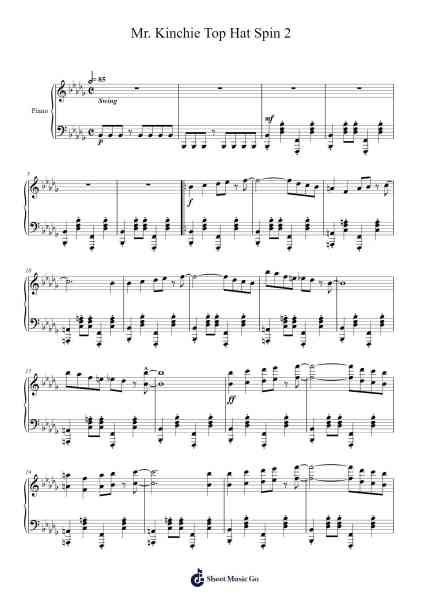 Mr. Kinchie Top Hat Spin 2 Sheet Music by owendeutz48-Arr.Gembur