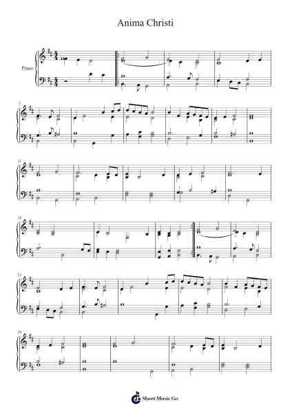Anima Christi Sheet Music by Marco Frisina-Arr.Bunharine Coftroy