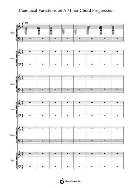Canonical Variations on A Minor Chord Progression Sheet Music by jmk777-Arr.Jorrell