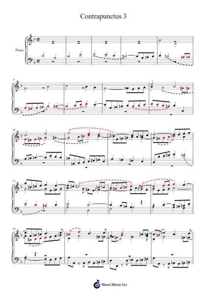 Contrapunctus 3 Sheet Music by -Arr.Rusden