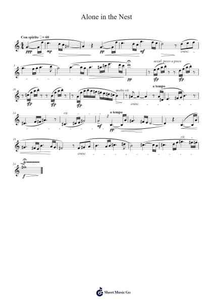 Alone in the Nest Sheet Music by Catherine Bullock-Arr.Tifville