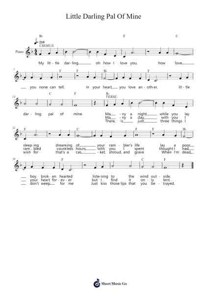 Little Darling Pal Of Mine Sheet Music by A P Carter-Arr.Hilltim Moobright
