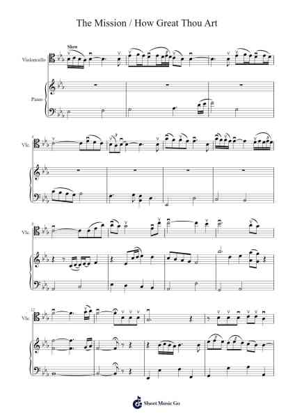 The Mission / How Great Thou Art Sheet Music by Ennio Morricone-Arr.Taykin Wertor