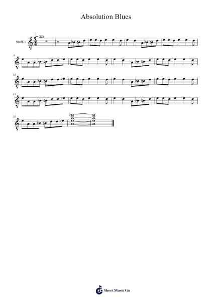 Absolution Blues Sheet Music by Led Zeppelin-Arr.Bardtrid