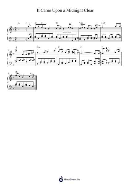 It Came Upon a Midnight Clear Sheet Music by Unknown author-Arr.Petmann Omaud