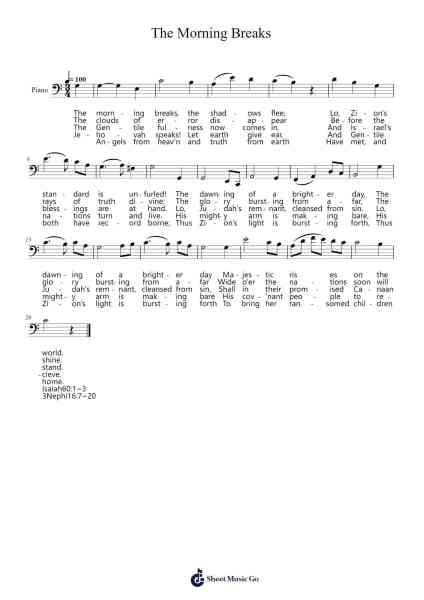 The Morning Breaks Sheet Music by George Careless-Arr.Whittrine Pruham