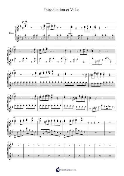 Introduction et Valse Sheet Music by njsantos1109-Arr.Blyxine Cojane