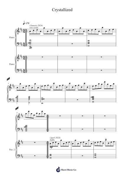 Crystallized Sheet Music by Camellia-Arr.Phisan Lionelphy