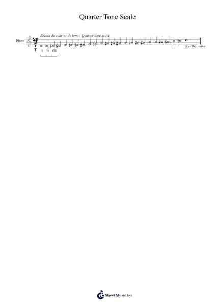 Quarter Tone Scale Sheet Music by Bropy-Arr.Caewat Everkent