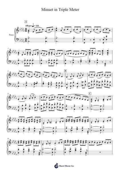 Minuet in Triple Meter Sheet Music by Alickriel Stonezel-Arr.Wattsh