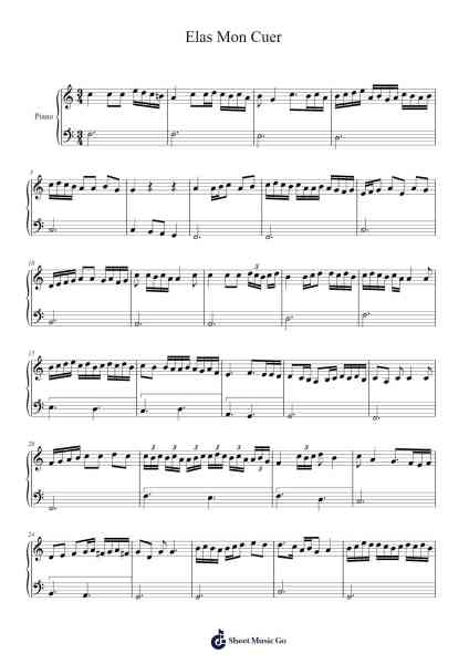 Elas Mon Cuer (1) Sheet Music by Anonymous-Arr.Bclark