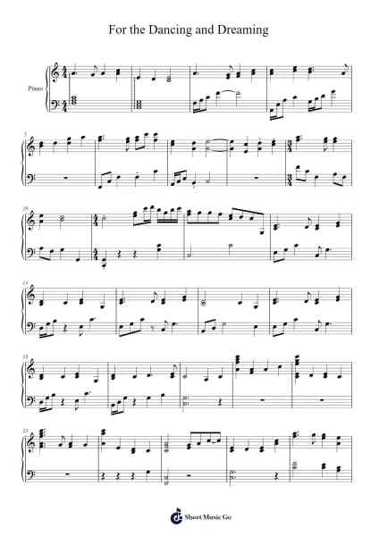 For the Dancing and Dreaming Sheet Music by -Arr.Jonessibyl Midsopp