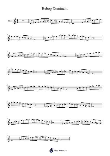 Bebop Dominant Sheet Music by -Arr.Payrusk