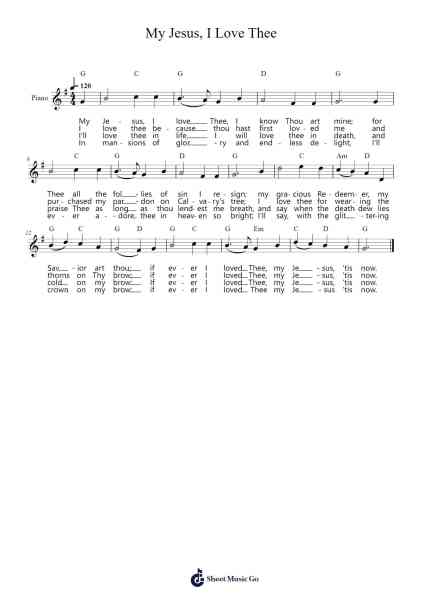 My Jesus, I Love Thee Sheet Music by Adoniram J. Gordon-Arr.Mikejay Croftges