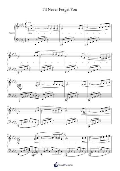 I'll Never Forget You Sheet Music by Masao Aichi-Arr.Stechill Argale