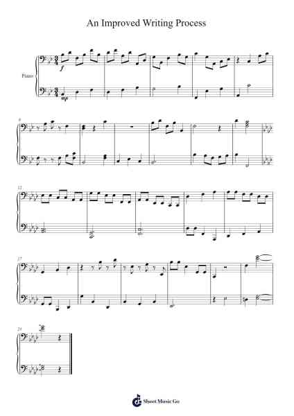 An Improved Writing Process Sheet Music by Maddie Daw-Arr.Carldith Saxdunn