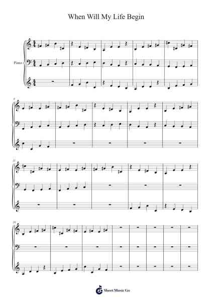When Will My Life Begin? (from "Tangled") Sheet Music by Alan Menken-Arr.Caerwood Belch