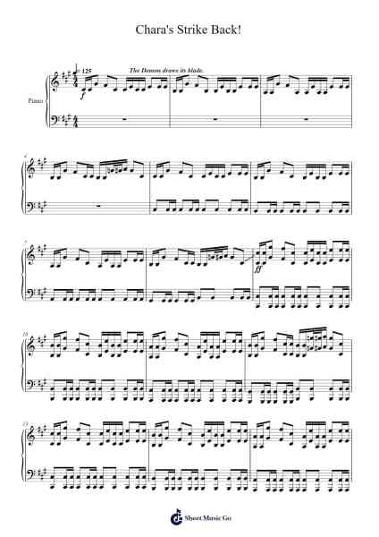 Chara's Strike Back! Sheet Music by Kae-Arr.Evejob