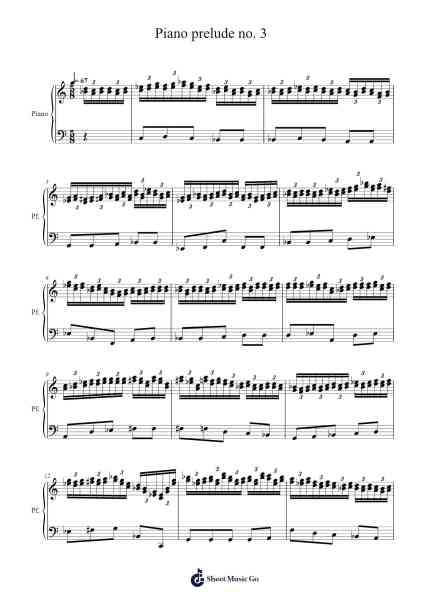 Prelude No. 3 Sheet Music by Marco Bannoni-Arr.Childvian Petsibyl