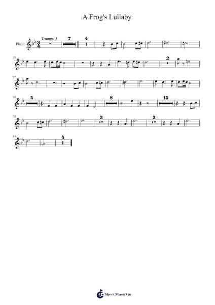 Over the Garden Wall (A Frog's Lullaby) Sheet Music by Jack Mchale-Arr.Bairddict Sasback