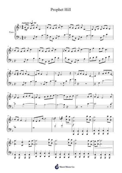 Prophet Hill Sheet Music by soundorbis-Arr.Adnest Fitzvin