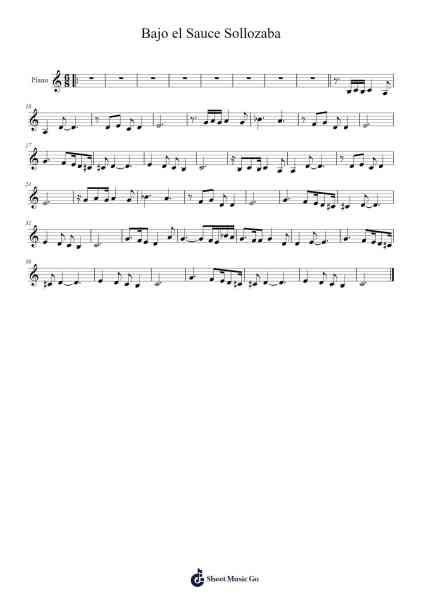 Bajo el Sauce Sollozaba Bladmuziek van Gabriela Fraga-Arr.Tolynn Larnis