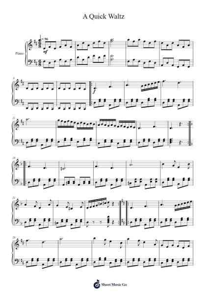 A Quick Waltz Sheet Music by undefined-Arr.Dolamb Strafay